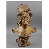 Franz Iffland 'L'Ete' Art Nouveau Spelter Bust