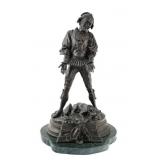 After Alfred Barye Bronze Jester Sculpture