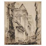 JOSEPH PENNELL, New York Stock Exchange Etching