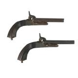 Pair Spanish Double Barrel Percussion Pistols