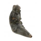 Pre-Columbian Tumaco La Tolita Clay Effigy Pipe