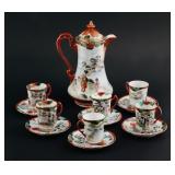Antique Japanese Kutani Chocolate Coffee Tea Set