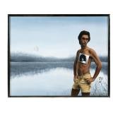 PAUL GERMAIN Oil Landscape with Figure