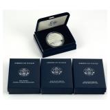 2002, 2004, 2005 & 2011-W American Silver Eagles