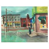 STUART CARSON EDIE City Scene Painting