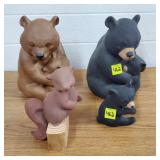 Ceramic Bears & Squirrel Grouping