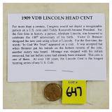 1909 VDB Lincoln Heat Cent
