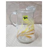 Vintage Libbey Golden Wheat Glass Pitcher