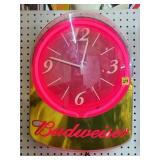 Vintage Budweiser Advertising Clock