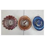 Lot of Metal Yard Spinner Decorations