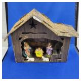 Vintage Cardboard Nativity Set
