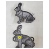 11" H Griswold #863 Cast Iron Bunny Mold