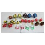 Lot of Vtg Sequoin Handmade Xmas Ornaments
