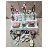 Lot of Vtg Italian Plaster & Chalkware Nativity
