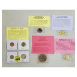 Proof Set of Coins, Painted Kennedy Half Dollar,