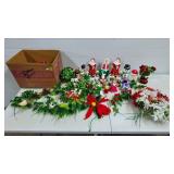 Vintage Christmas Ceramics & Faux Xmas Floral