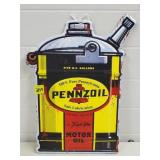 Pennzoil Embossed Metal Sign