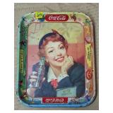 Vintage 1953 Coca-Cola Menu Girl Tray