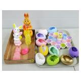 Lot of Vintage Easter Bunnies & Ceramic Decoration