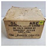 Box of Jeanette Glass Sunbury Luncheon Set
