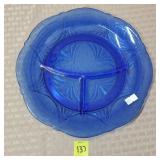 1930s Hazel Atlas Royal Lace Cobalt Blue Dinner -