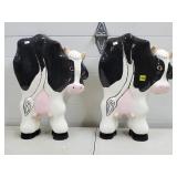 Lot of 2 Large Ceramic Cow Statues