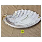 Royal Haeger #155 Gold Tweed 22k Gold Seashell