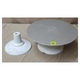 Vtg Wilton Cake Decorating Turnable Stand w/ Extra