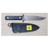Vintage Ka-Bar Blade Knife w/ Leather Sheath