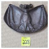 Cast Iron Demorast Bicycle Bat Advertising Ashtray