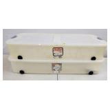 Lot of 2 Wheeled Underbed Totes