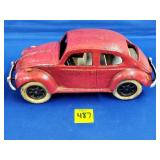 Cast Iron Red Beetle Car