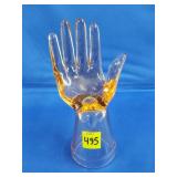 Pink Depression Glass Display Hand/ Ring Holder