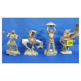 90s Masterworks Fine Pewter Native AmericanFIgures