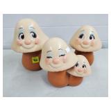 (3) Ceramic Fantasy Mushrooms