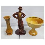 Haeger Pedestal Planter, Haeger Vase, Ceramic Man