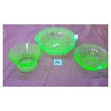 Anchor Hocking Uranium Princess Dish, Fireking