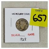 1928 Silver Mercury Dime