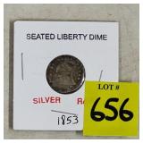 1853 Seated Liberty Dime
