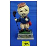 5" H Cast Iron Silver King Golf Ball Figure