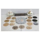 Ceramic Garden Plaques, Bunny & Ducks Ceramic