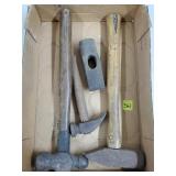 Vintage Blacksmith / Farrier Tool Group w/ Hammers