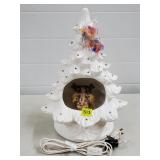 Unpainted Ceramic Christmas Tree w/ Nativity pcs