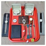 Mixed Vintage Wristwatches, Compass, Costume