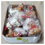 Lot of Vintage Teddy Bear Xmas Tree Ornaments