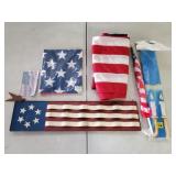 Lot of American Flags, Decor, & Hannakah Yard