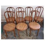 Lot of 7 Vintage Wood Parlor Chairs