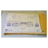 Lot of Lehigh Valley RR Locomotive Blueprints