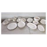 Lot of Platzfraff White Heritage Stoneware Dishes