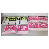 Grouping of Old New Stock of Yard Sale Signs